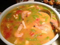 翡翠海鲜面疙瘩汤-绿茶餐厅(乐峰广场店)