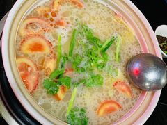 清汤豆米中锅-黔府豆米火锅野菜馆(南马店)