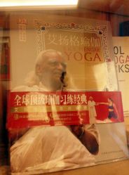 点击看大图 书柜里供奉的大师:P-广州萨谛艾扬格瑜伽中心