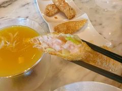 鲜虾腐皮卷-唐阁海景中餐厅·早茶·粤菜•生日聚餐(海口朗廷酒店)