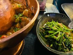 酸笋炒空心菜-浩海火燒雲傣家菜(静安芮欧店)