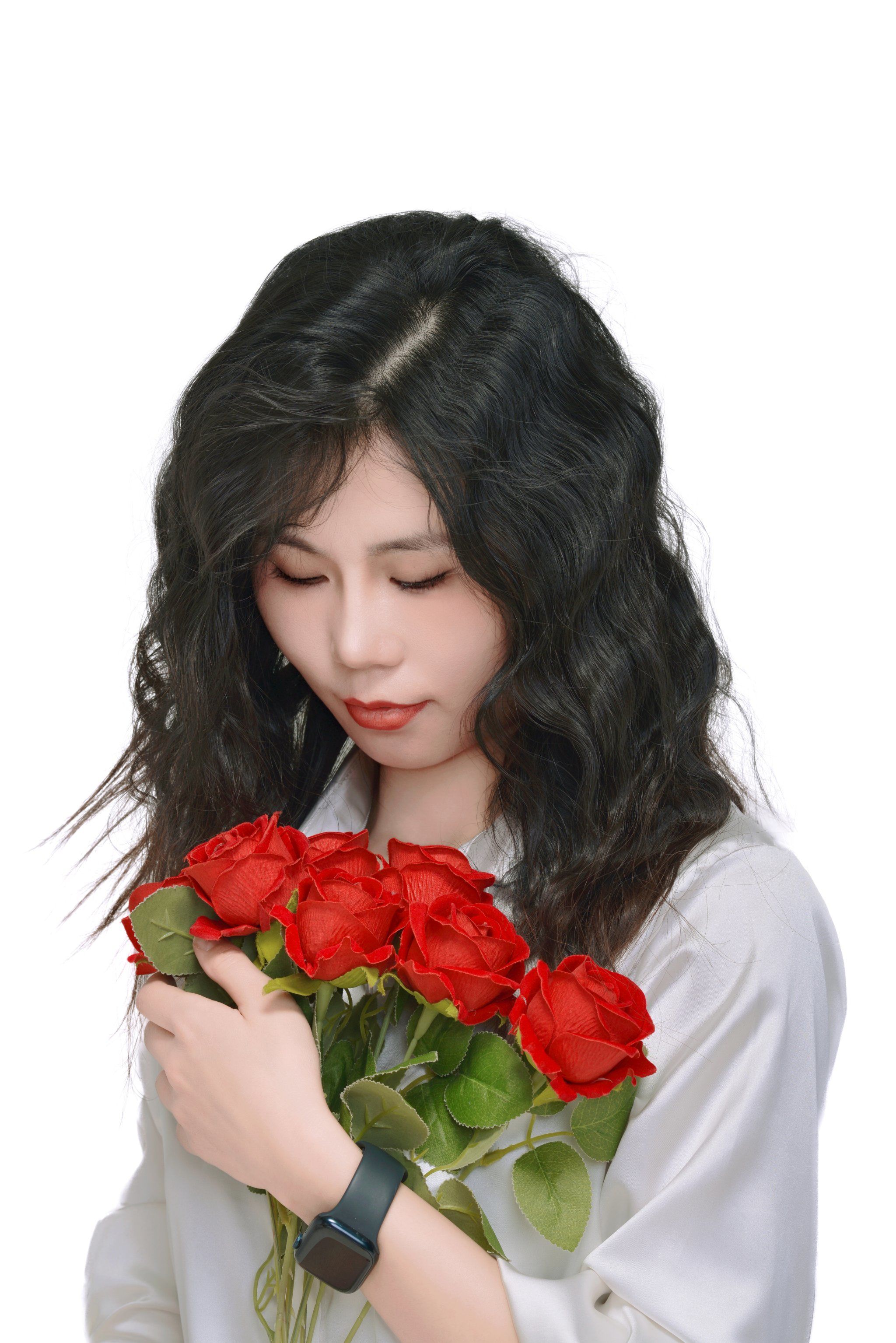 写真集 白衬衣又纯又欲 简单的纯色背景