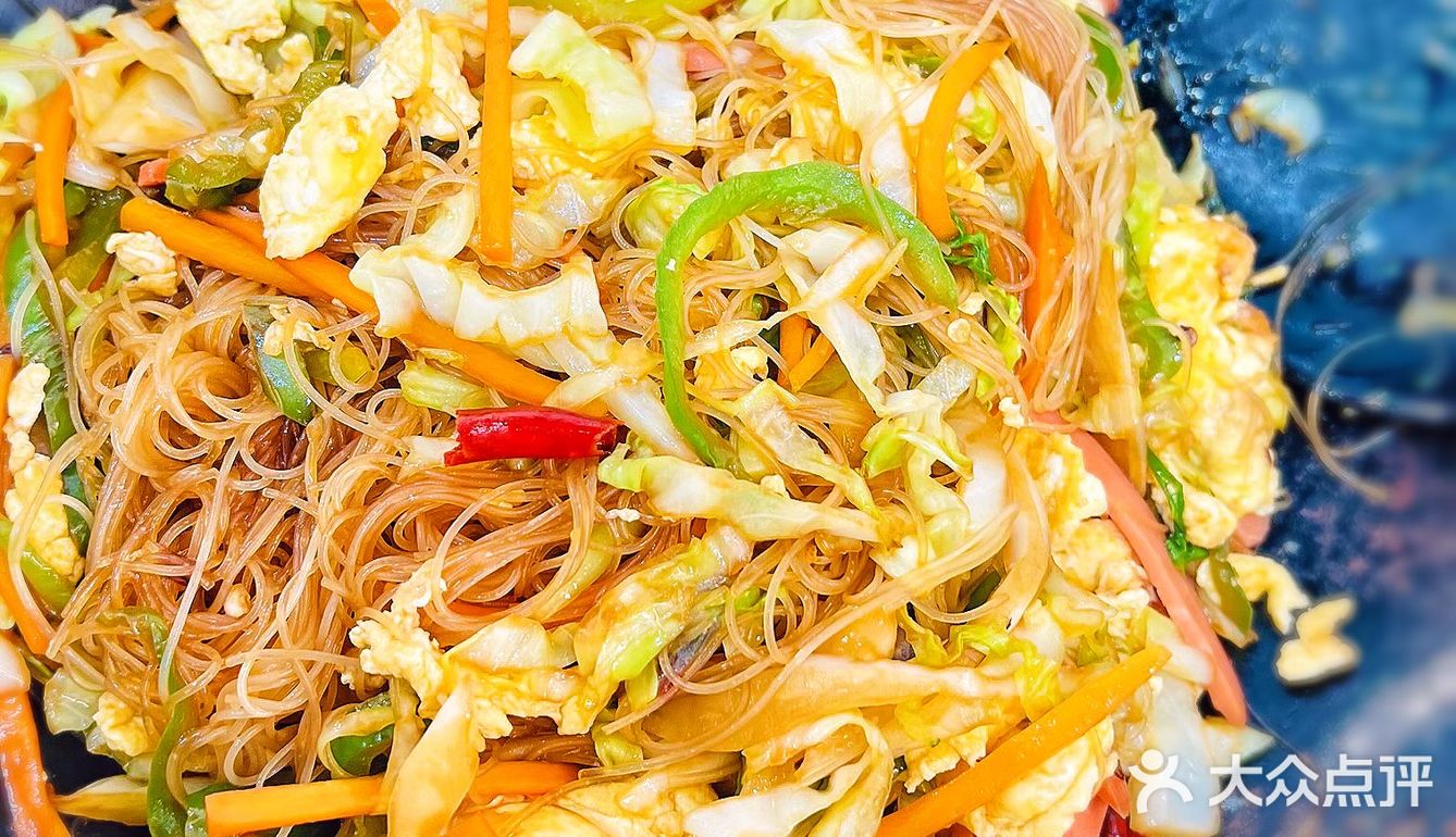 大同美食。在家吃饭 素炒米粉 简单低热量