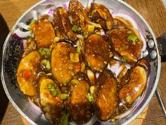 鲜虾铁板茄盒-张大嘴菜馆(庞各庄店)