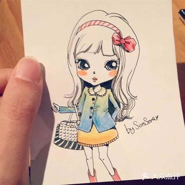 小清新彩铅人物画，每一张都超萌哒！