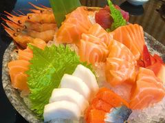 三文鱼刺身黄狮鱼刺身-真剑日本料理·铁板烧(贵州路店)