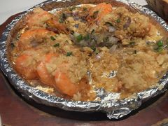 铁板蒜蓉虾-老阿爸鲜鱼土菜(园区永旺店)