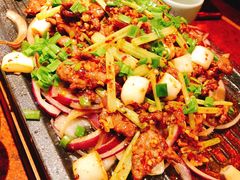葱椒爆牛肉-绿茶餐厅(蓝色港湾店)