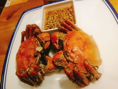 香辣大闸蟹-丁记盐蘸牛肉·新杭菜(河东路店)