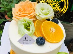 情深似海森系动物奶油水果蛋糕-艾加柒克蛋糕茶歇甜品台(春熙路店)