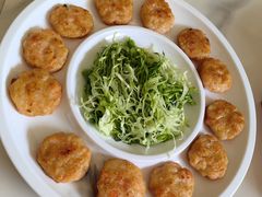 网红煎虾饼-万家海鲜饭店