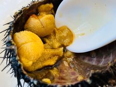 生吃活海胆-品海楼·大连海胆锅贴馆(东港店)