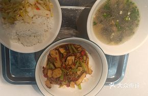Celery and Tofu Skin Stir-Fry with Pork over Rice