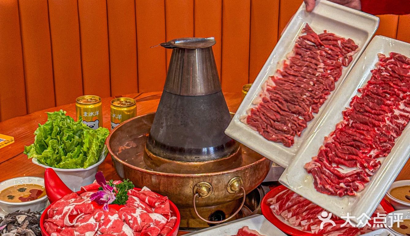 在金桥，吃到了地道的老北京铜锅涮肉
