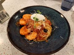鲜茄茸大虾配马斯卡朋意大利面-BE BRIGHT KITCHEN(正佳广场店)