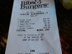 账单-Ribs & Burgers The Rocks
