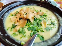 窝蛋牛肉粥-锦江宾馆-花园餐厅