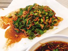 青椒毛豆米肉丝-怡园饭店-餐厅(四望亭店)