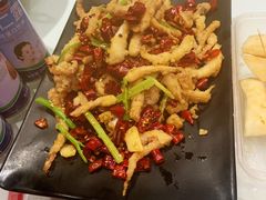 干煸鱿鱼须-大眼锅贴水饺(河东店)