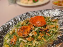 荠菜花蟹炒年糕-上海老饭店(北京分店)