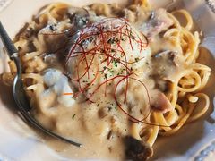 牛肝菌白汁玉子意面-CowCow其其·牛杂咖啡公司(六运店)
