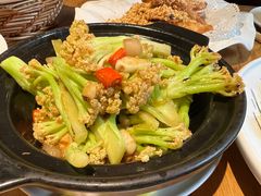 干锅有机花菜-渝半城经典川粤菜(重庆天地店)
