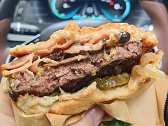 超厚野菌培根牛肉堡-魏斯理汉堡(西安沣东吾悦店)