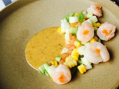 日本温泉蛋鲜虾色拉-三嚥阁 La Villa Restaurant