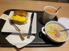 炒蛋餐包拼火腿粟米通粉-大家乐(广州宝岗店)