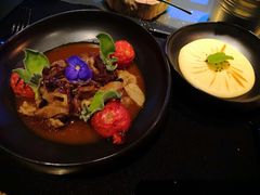 孜然番茄慢炖小牛腿及烤葡萄番茄-AZUL by FUEL蓝色·法式酒馆(琶醍店)