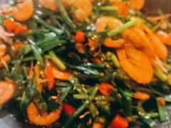 韭菜炒小河虾-烧肉馆(古北水镇景区店)