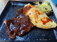 热销黑椒牛排蛋包饭-阿飛冰室(下沙店)