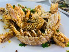 椒盐濑尿虾-红月湾海鲜饭店•沙滩海景(双月湾店)