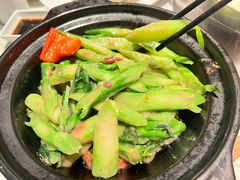 啫啫虾酱芥兰煲-肥仔文澳门猪骨煲(南京西路店)