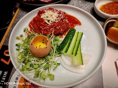 生拌牛肉-草家酱蟹炭火烤肉店(珲春南路二店)