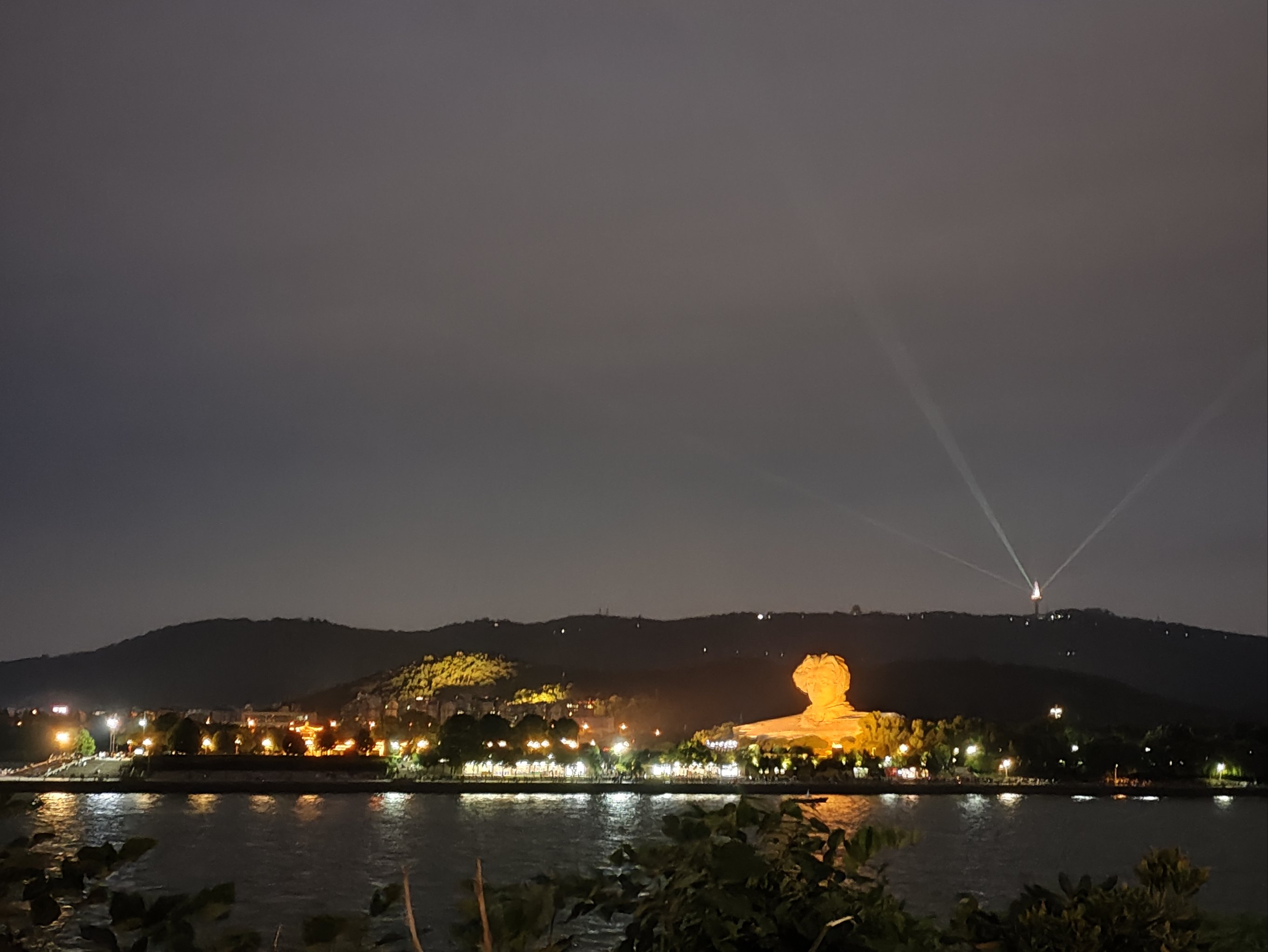 橘子洲夜景真实照片图片