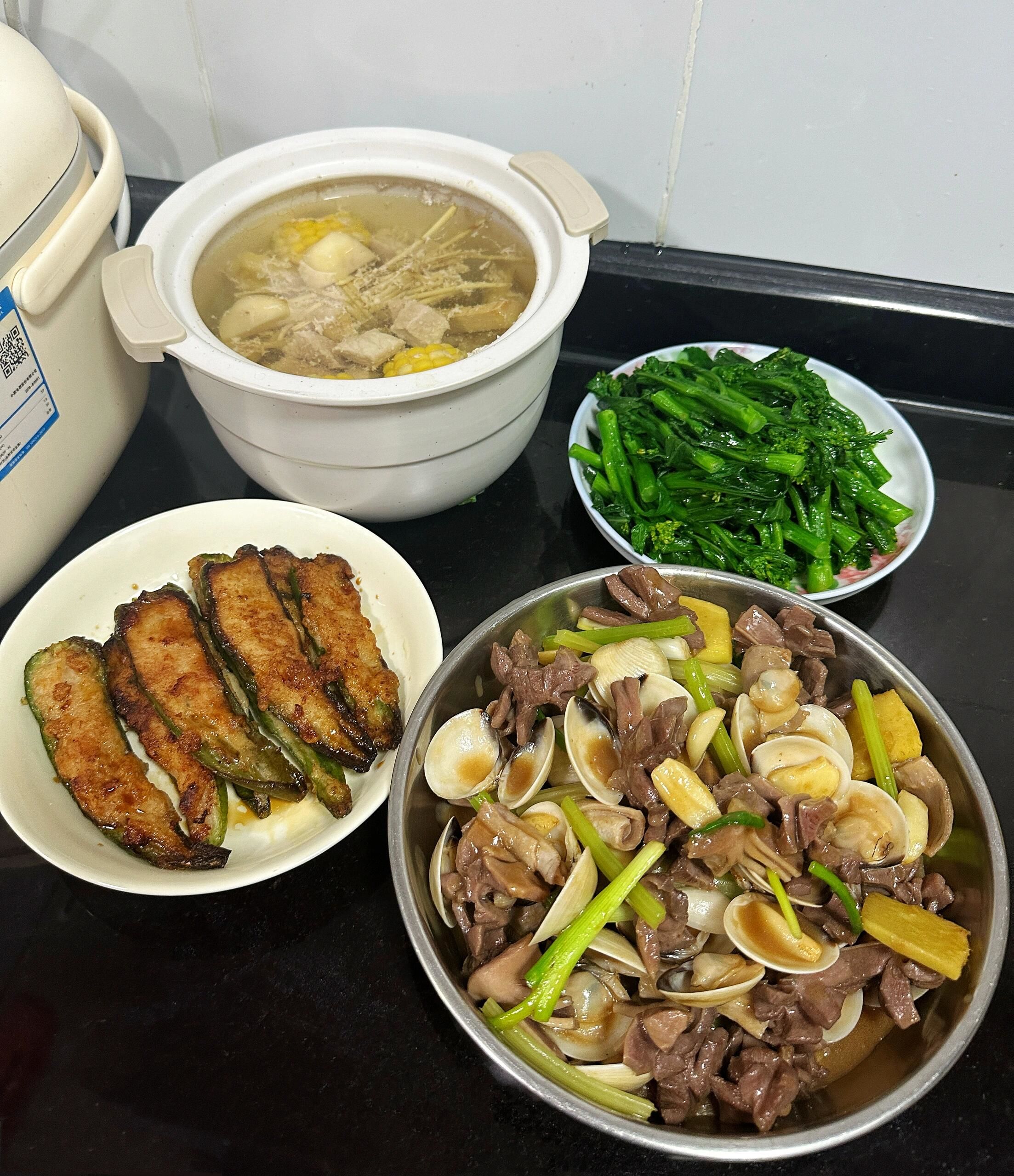 湖北一家三口的晚餐