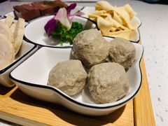 潮汕牛筋丸-京韵胡同·酱香羊蝎子火锅涮肉(长寿路店)
