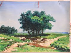 学生水粉风景作品-津艺画室
