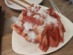 蜜汁西红柿-宝记烧烤·碳锅羊肉·羊蝎子火锅·夜食社(文体路创始店)