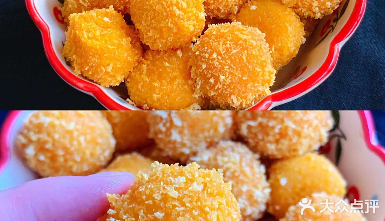 ️零失败️外酥里糯，一口就爆浆的奶香南瓜球️