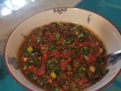 韭菜辣酱-一个勺子新疆锡伯主题私房菜(红墙巷49号院店)