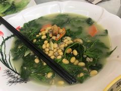 白豆肉茸浸桑叶-水乡人家私房菜(逢简店)