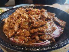 铁板黑椒牛柳-好嫂子酱猪手•农家菜(学院南路店)