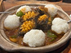 螺蛳椒五花肉焗鲍鱼饭-九號院子海鲜烧烤