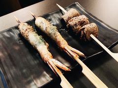 苏叶烤鸡皮虾-鸟串烧Yakitori