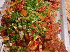 葱椒爆牛肉-绿茶餐厅(光谷世界城步行街店)
