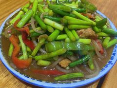 蒜苔肉丝-吴记排档搓鱼(甘州美食城店)