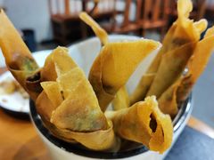 虾仁荠菜卷-老馆子·建德菜·山肴鱼鲜(海威新界店)