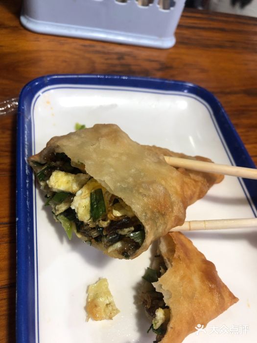 小飞夜市豆浆油条店-韭菜盒子-菜-韭菜盒子图片-厦门美食-大众点评网